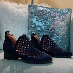 Jeffrey Campbell Navy Target Booties